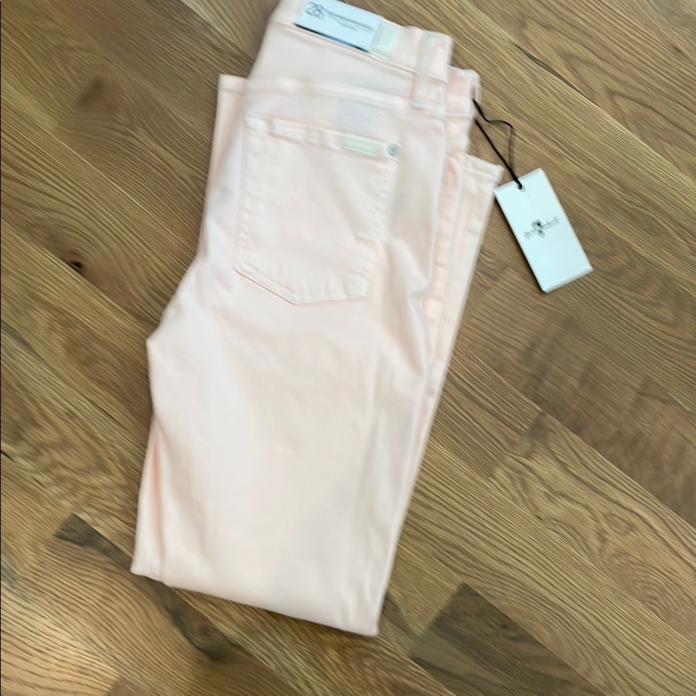 7 For All Mankind Pink Denim Jeans Smooth Finish